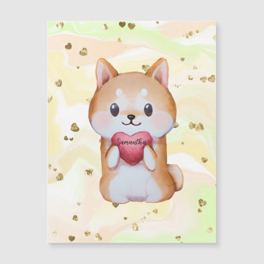 Shiba Inu Holding A Heart (Voorkant)