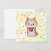 Shiba Inu Holding A Heart (Voorkant / Achterkant)