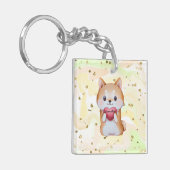 Shiba Inu Holding A Heart Sleutelhanger (Voorkant Links)