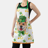 Shiba Inu Holiday Home Decor St Patrick's Day Dog Schort (Insitu)