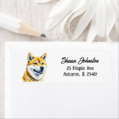 Shiba Inu hond gepersonaliseerd Etiket (Insitu)