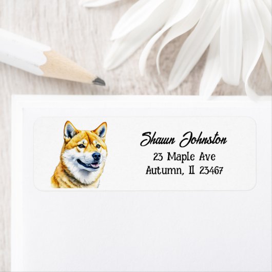 Shiba Inu hond gepersonaliseerd Etiket (Insitu)