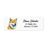 Shiba Inu hond gepersonaliseerd Etiket (Voorkant)