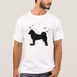 Shiba Inu Hond ? Halloween Maan Silhouet Oversized T-shirt