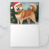Shiba Inu Hond in Sneeuw Kerstmis Kaart (Binnen)