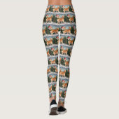 Shiba Inu Hond in Sneeuw Kerstmis Leggings (Achterkant)