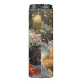 Shiba Inu Hond Kerst Festiviteit Thermosbeker (Achterkant)