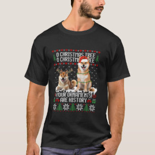 Shiba Inu Hond Kerstboom Lights Puppy Hondenliefde T-shirt