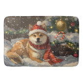 Shiba Inu Hond Kerstfeest Badmat (Voorkant)
