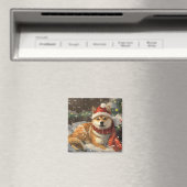 Shiba Inu Hond Kerstfeest Magneet (Insitu (Vaatwasser))