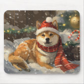 Shiba Inu Hond Kerstfeest Muismat (Voorkant)