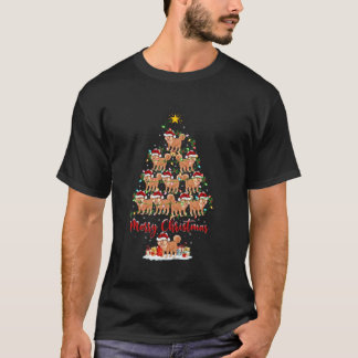 Shiba Inu Hond Kerstverlichting Santa Shiba Inu Ke T-shirt