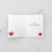 Shiba Inu hond met rood hart Feestdagen Kaart (Binnen)