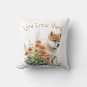 Shiba Inu Hond Moeder Bloemstuk Kussen