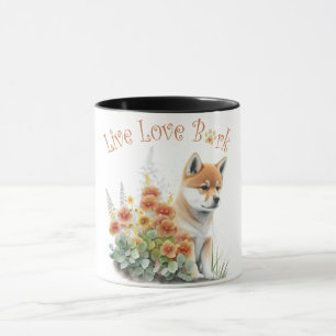 Shiba Inu Hond Moeder Bloemstuk Mok