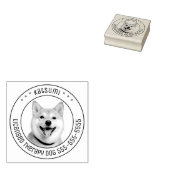 Shiba Inu Hond Pet Foto Rond Rubberstempel (Gestempeld)