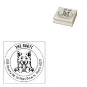 Shiba Inu Hond Retouradres Familie Rubberstempel (Gestempeld)