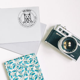 Shiba Inu Hond Retouradres Familie Rubberstempel