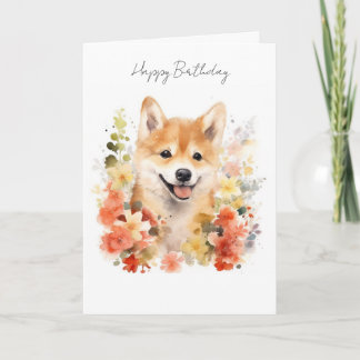 Shiba Inu Hond Verjaardagskaart #1 Kaart