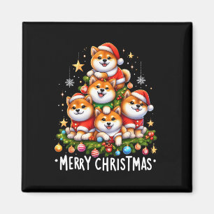 Shiba Inu Honden Vrolijk Kerstmis Kerstcadeaus Ker Magneet