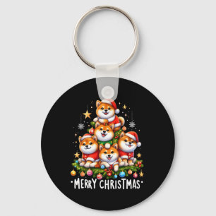 Shiba Inu Honden Vrolijk Kerstmis Kerstcadeaus Ker Sleutelhanger
