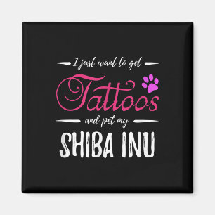 Shiba Inu Hondenliefhebber Tattoo Funny Dog Mom Gi Magneet