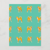 Shiba Inu hondenpatroon Briefkaart (Voorkant)