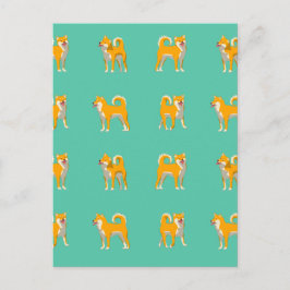 Shiba Inu Hondenpatroon Briefkaart