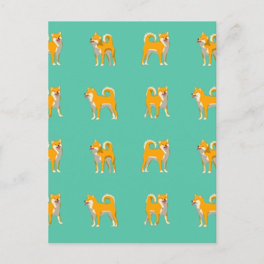 Shiba Inu hondenpatroon Briefkaart (Voorkant)