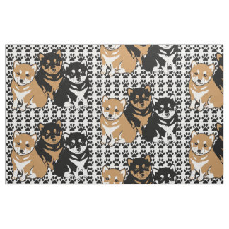 Shiba Inu Hondenras Fabric Stof