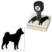 Shiba Inu Hondenras Silhouette Rubberstempel (Gestempeld)