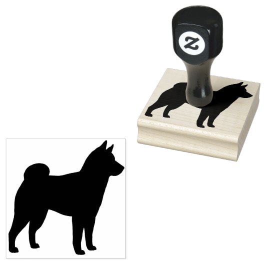 Shiba Inu Hondenras Silhouette Rubberstempel (Gestempeld)