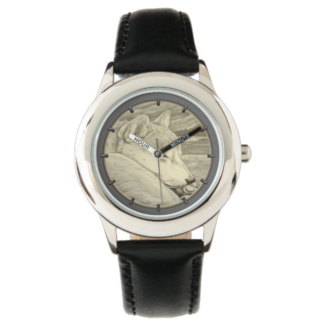 Shiba Inu Horloge Hondenliefhebber Shiba Inu Polsh (Voorkant)