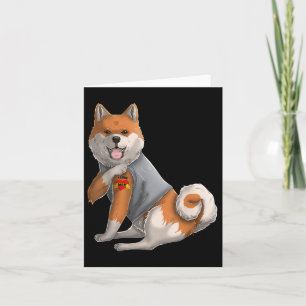 Shiba Inu I Love Mam Tattoo Dog Shirt Funny Moeder Kaart