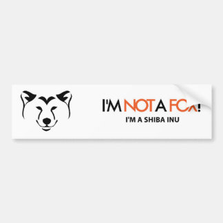 Shiba Inu: Ik ben geen Fox Bumpersticker