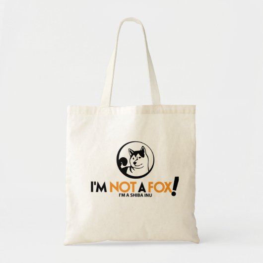 Shiba Inu: Ik ben geen Fox Canvas tas (Voorkant)