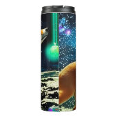 Shiba Inu in de ruimte Thermosbeker (Achterkant)