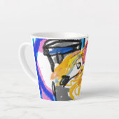 Shiba Inu in de stad Latte Mok (Linkerhoek)