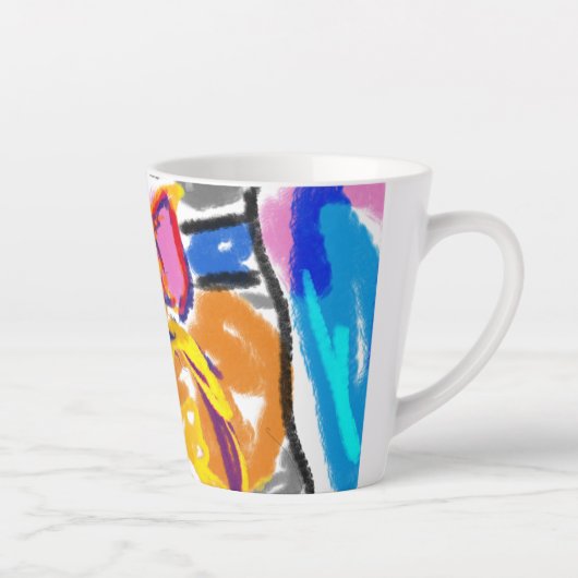 Shiba Inu in de stad Latte Mok (Rechts)