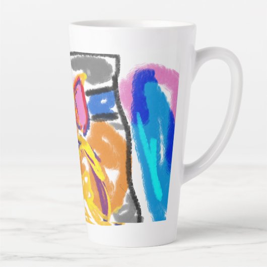 Shiba Inu in de stad Latte Mok (Rechts)