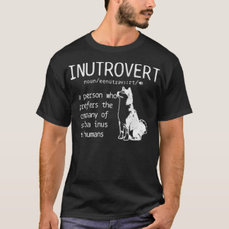 Shiba Inu Inutrovert Definition Dog mama Dad Funny T-shirt