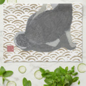 Shiba Inu, Japanse kunst Theedoek (Gevouwen)