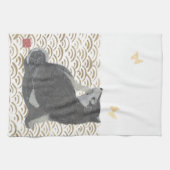 Shiba Inu, Japanse kunst Theedoek (Horizontaal)