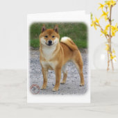 Shiba Inu Kaart (Gele Bloem)