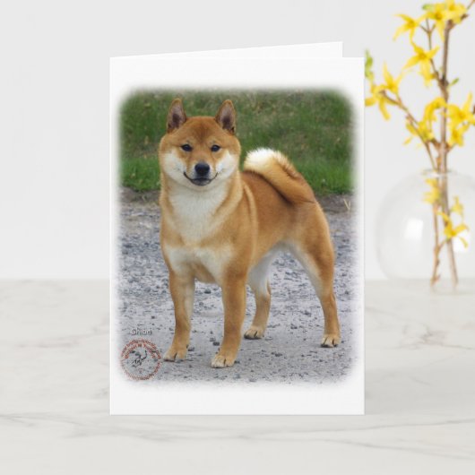 Shiba Inu Kaart (Gele Bloem)