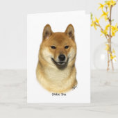 Shiba Inu Kaart (Gele Bloem)
