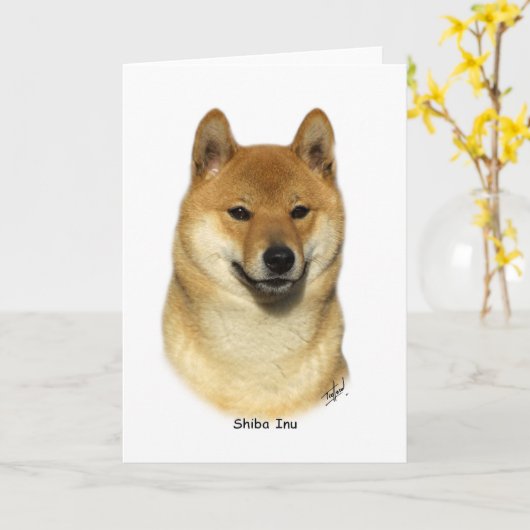 Shiba Inu Kaart (Gele Bloem)