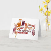 Shiba Inu Kaart (Gele Bloem)