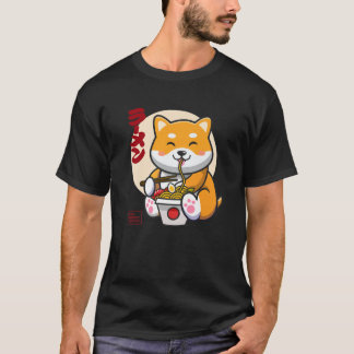 Shiba Inu, Kawaii Anime Shiba Inu, Japanse ramen T-shirt