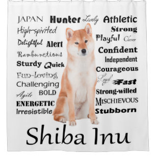 Shiba Inu kenmerken douchegordijn